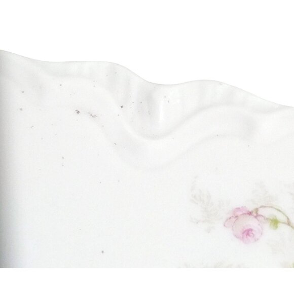 3 Haviland Pale Pink Roses Bread Dessert Plates 6" Schleiger H&Co Limoges France - Picture 3 of 8